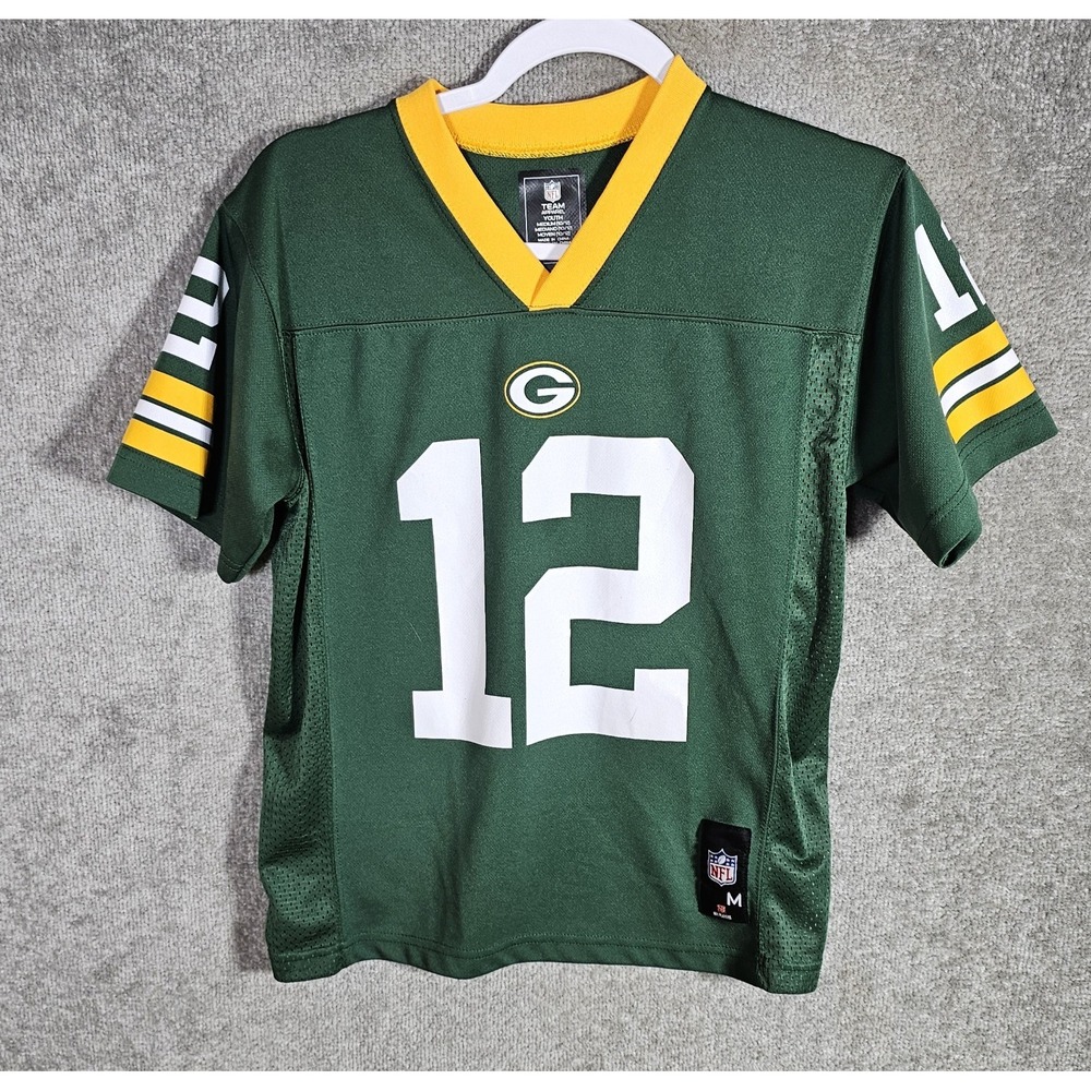 NFL Team Apparel Green Bay Packer Aaron Rodgers #12 Jersey Youth Sz Medium 10-12